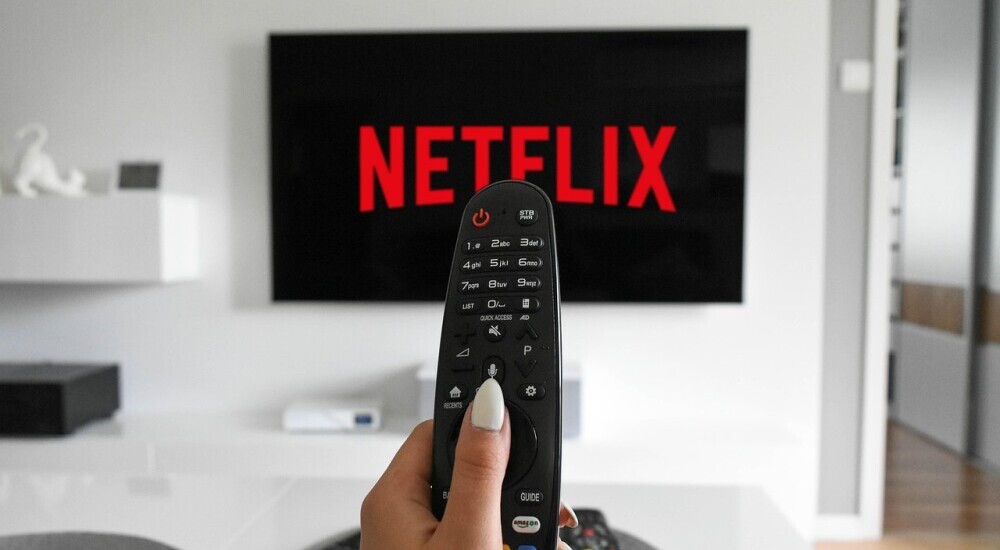 Netflix on the screen
